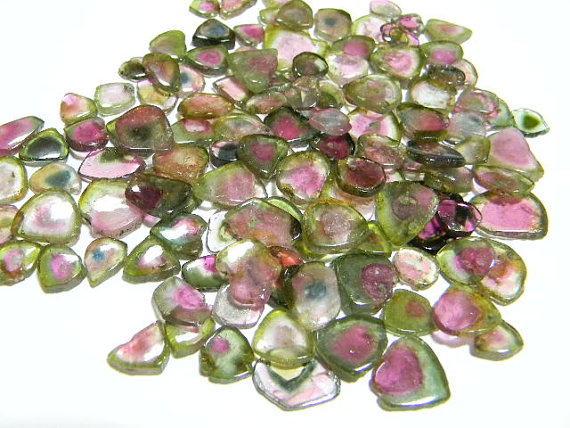 Manufacturers Exporters and Wholesale Suppliers of Quality Watermelon Tourmaline smooth slices undrilled Jaipu Rajasthan